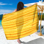 Corn Pattern Print Beach Sarong Wrap