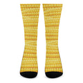 Corn Pattern Print Crew Socks
