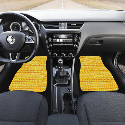 Corn Pattern Print Front and Back Car Floor Mats