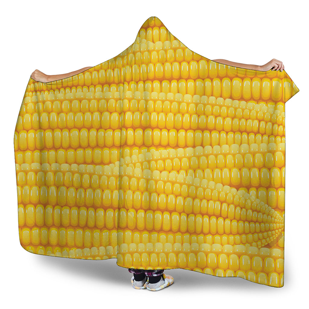 Corn Pattern Print Hooded Blanket