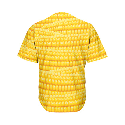 Corn Pattern Print Men's Baseball Jersey