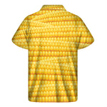 Corn Pattern Print Men's Short Sleeve Shirt