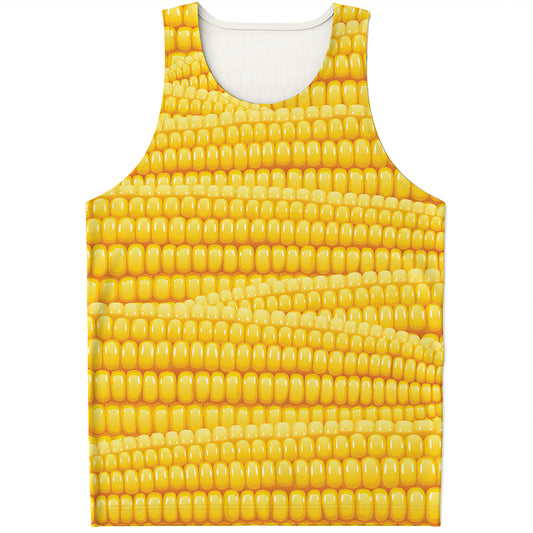 Corn Pattern Print Men's Tank Top