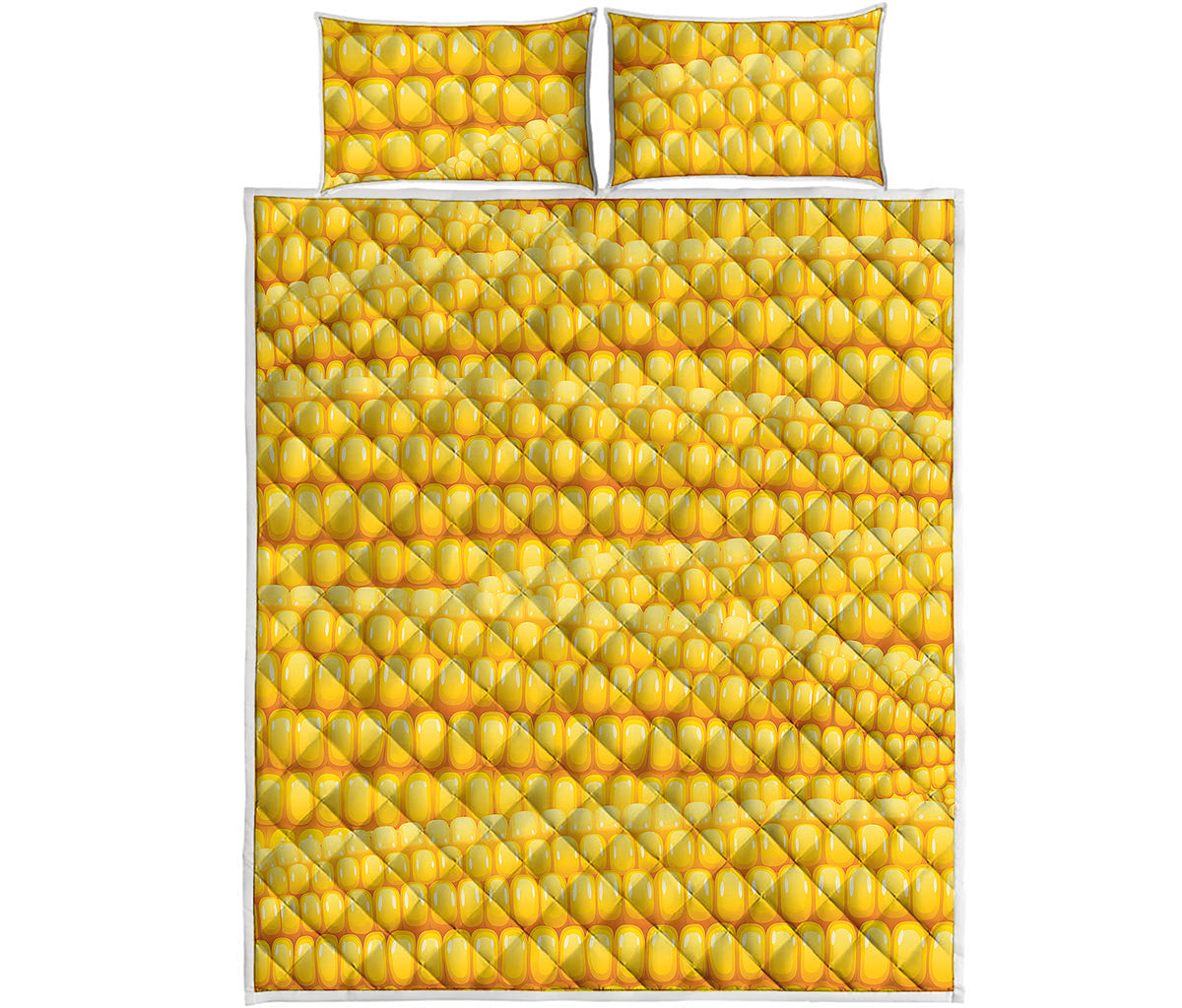 Corn Pattern Print Quilt Bed Set