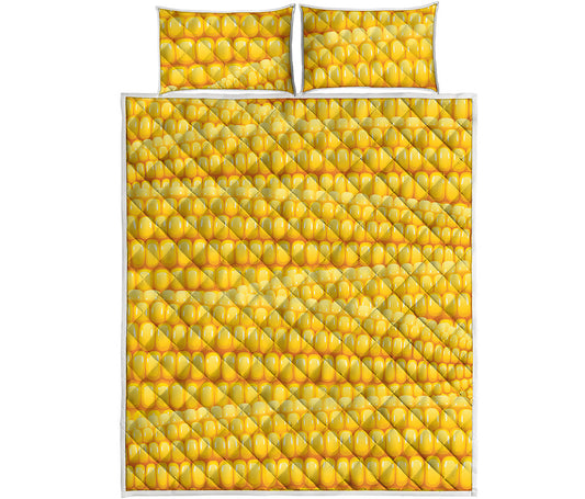 Corn Pattern Print Quilt Bed Set