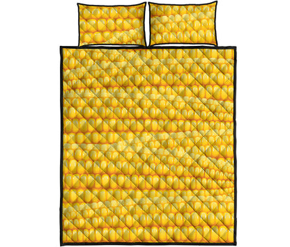 Corn Pattern Print Quilt Bed Set