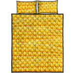 Corn Pattern Print Quilt Bed Set