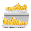 Corn Pattern Print White Running Shoes