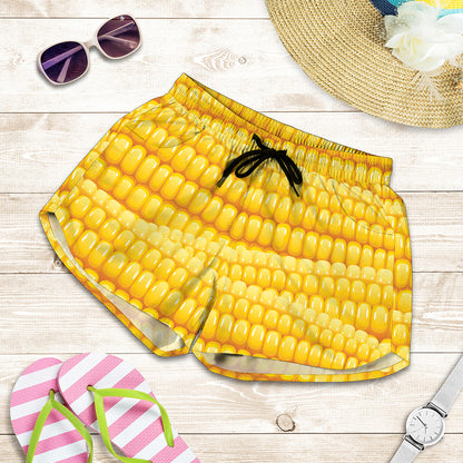 Corn Pattern Print Women's Shorts