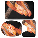 Corn Snake Print 3 Piece Bath Mat Set