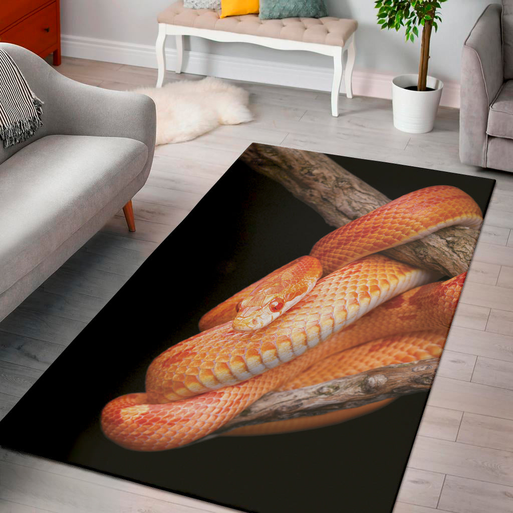 Corn Snake Print Area Rug