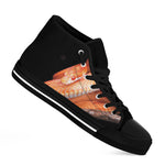 Corn Snake Print Black High Top Shoes