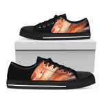 Corn Snake Print Black Low Top Shoes 