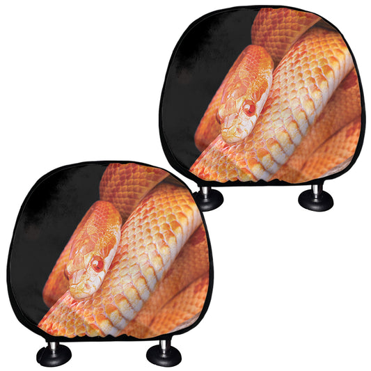 Corn Snake Print Car Headrest Covers