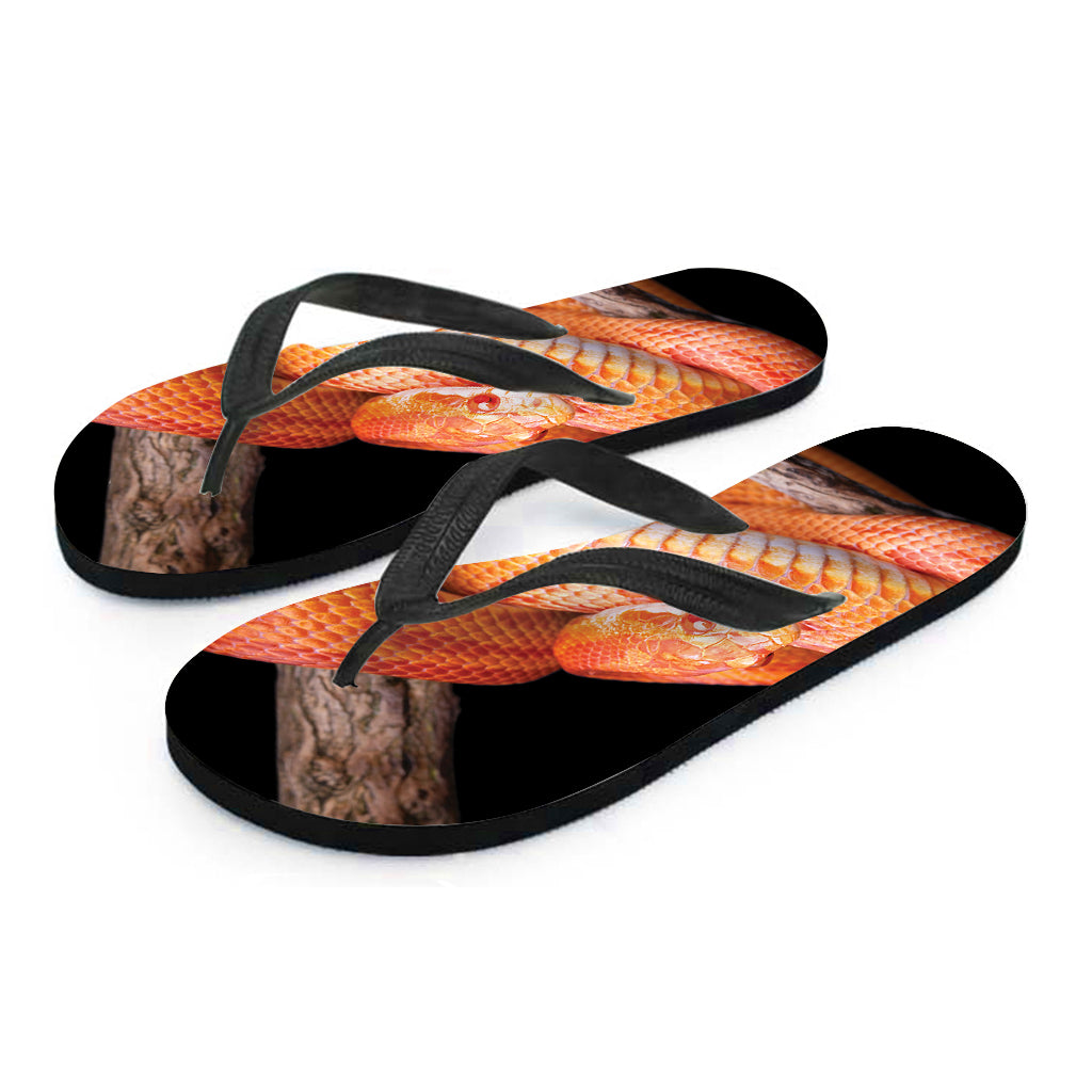 Corn Snake Print Flip Flops