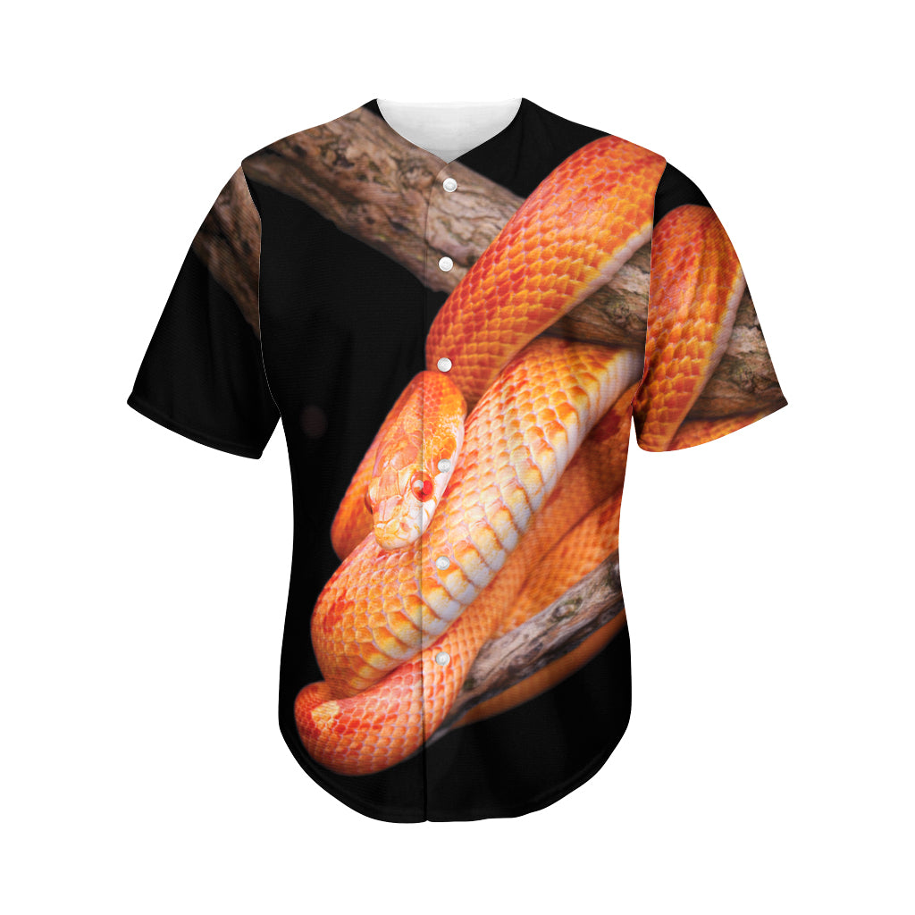 Corn Snake Print Men's Baseball Jersey