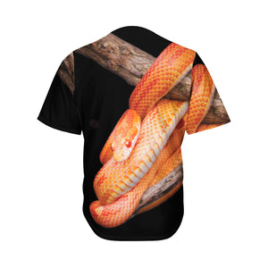 Corn Snake Print Men's Baseball Jersey