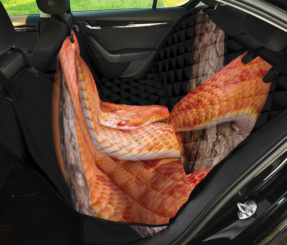 Corn Snake Print Pet Car Back Seat Cover
