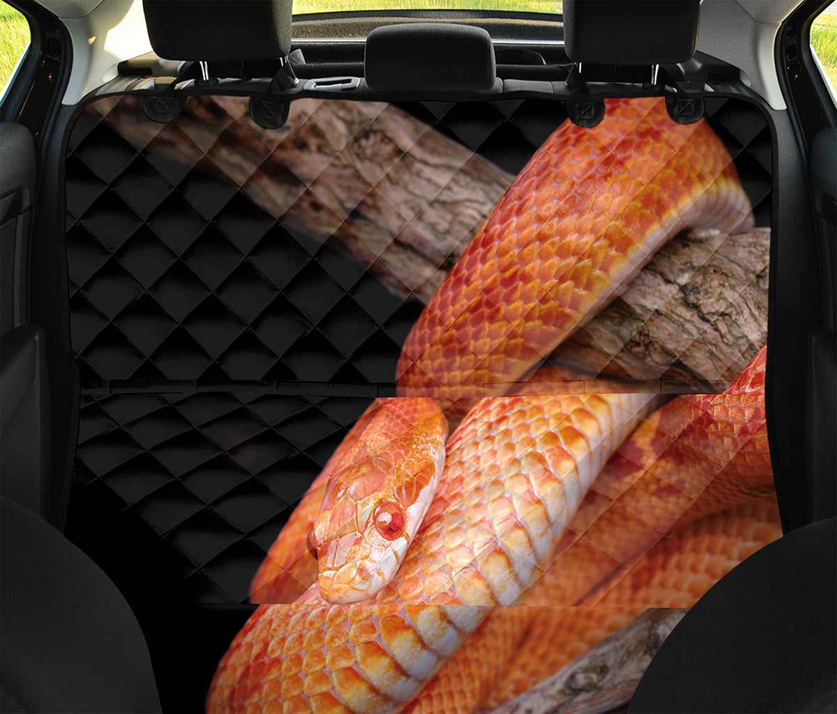 Corn Snake Print Pet Car Back Seat Cover