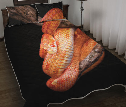 Corn Snake Print Quilt Bed Set