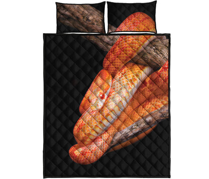 Corn Snake Print Quilt Bed Set