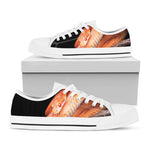 Corn Snake Print White Low Top Shoes