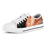 Corn Snake Print White Low Top Shoes
