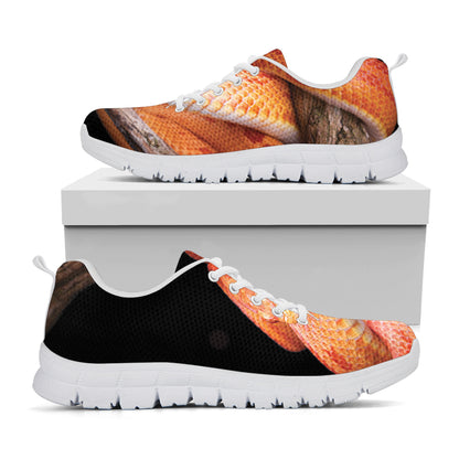 Corn Snake Print White Sneakers