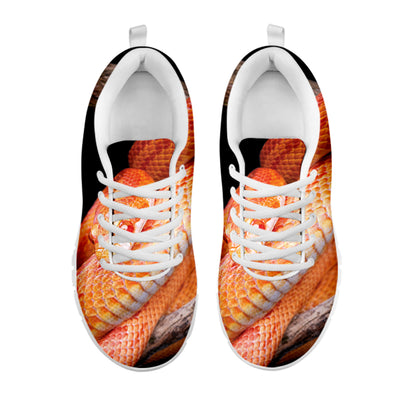 Corn Snake Print White Sneakers