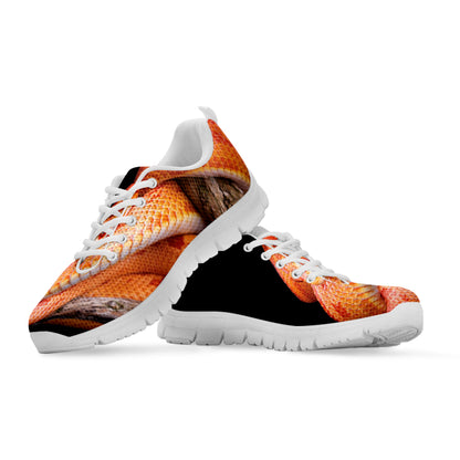 Corn Snake Print White Sneakers