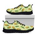 Corncob Pattern Print Black Running Shoes