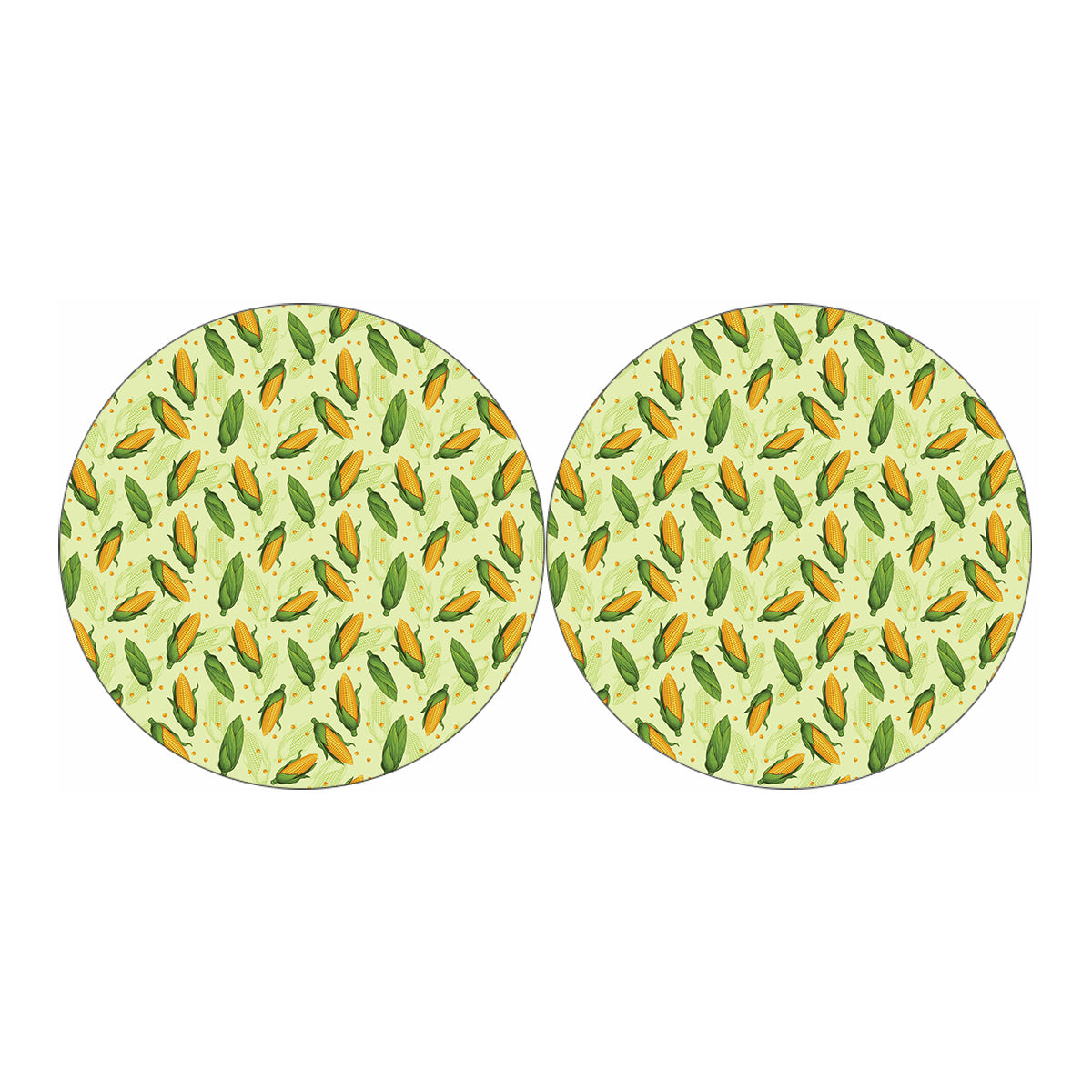 Corncob Pattern Print Car Coasters