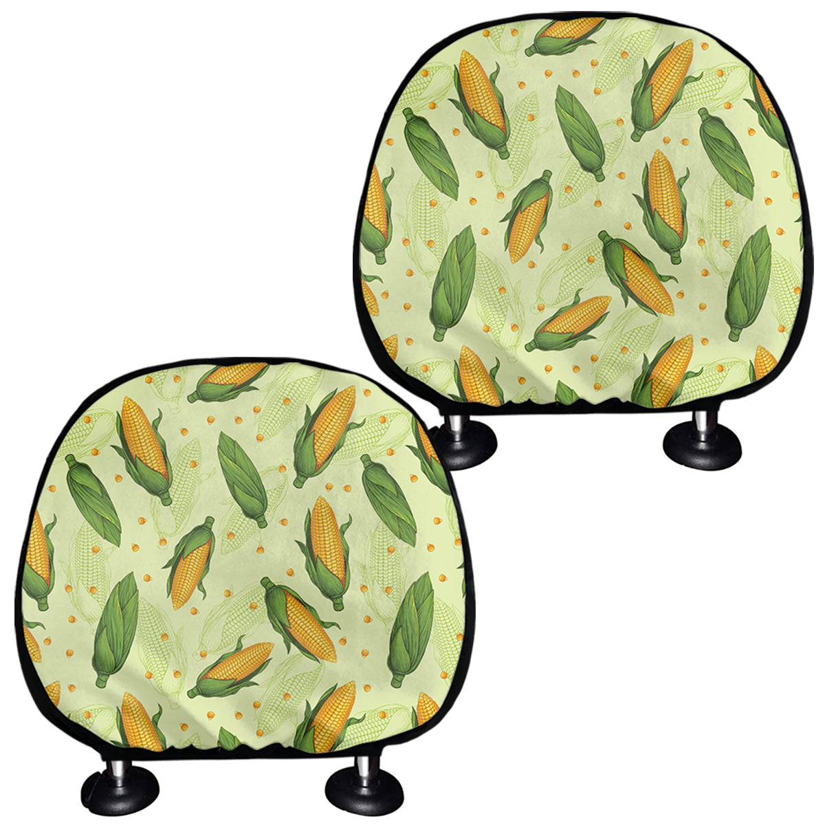 Corncob Pattern Print Car Headrest Covers
