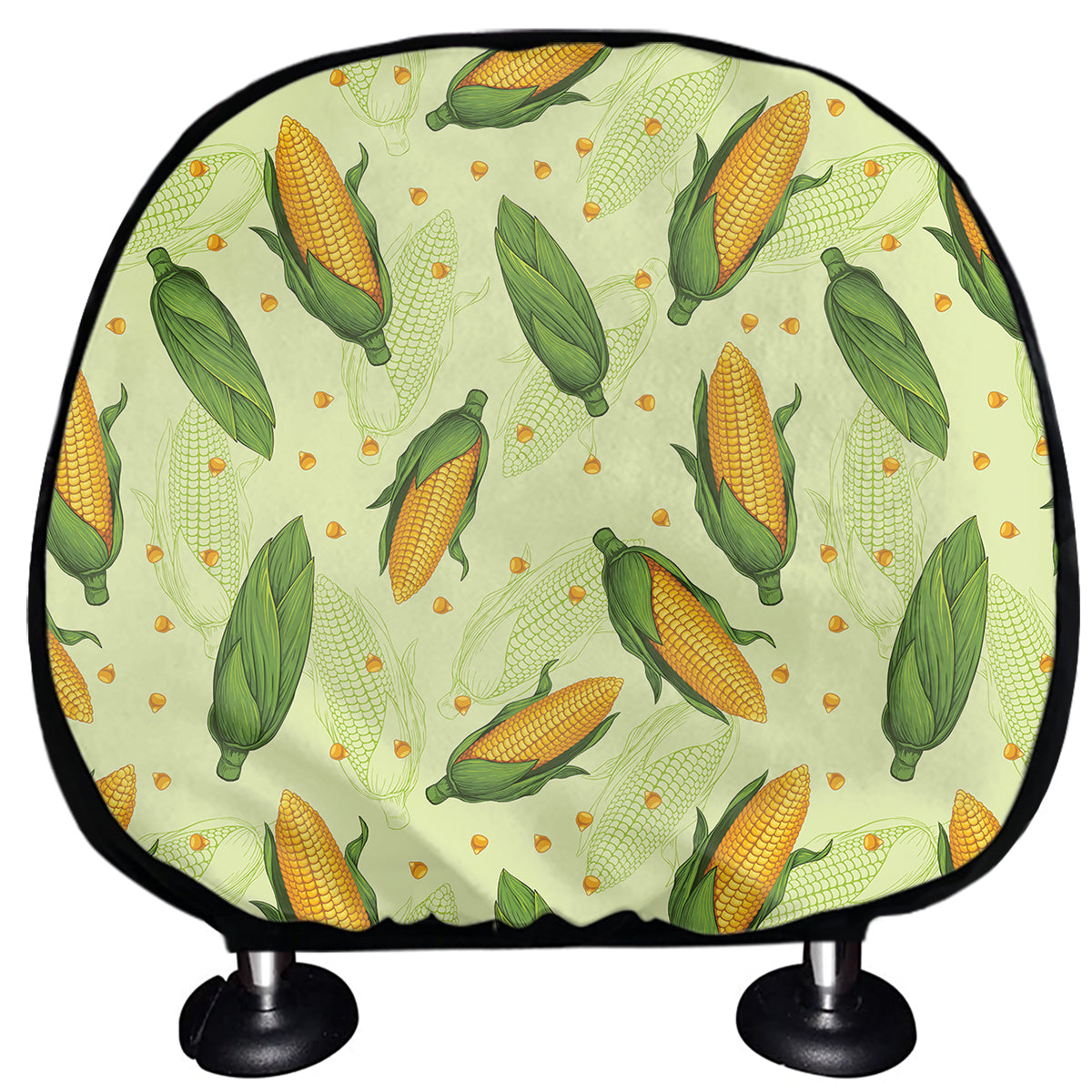 Corncob Pattern Print Car Headrest Covers