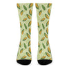 Corncob Pattern Print Crew Socks