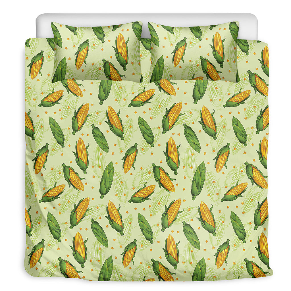 Corncob Pattern Print Duvet Cover Bedding Set