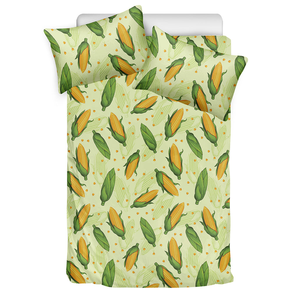 Corncob Pattern Print Duvet Cover Bedding Set