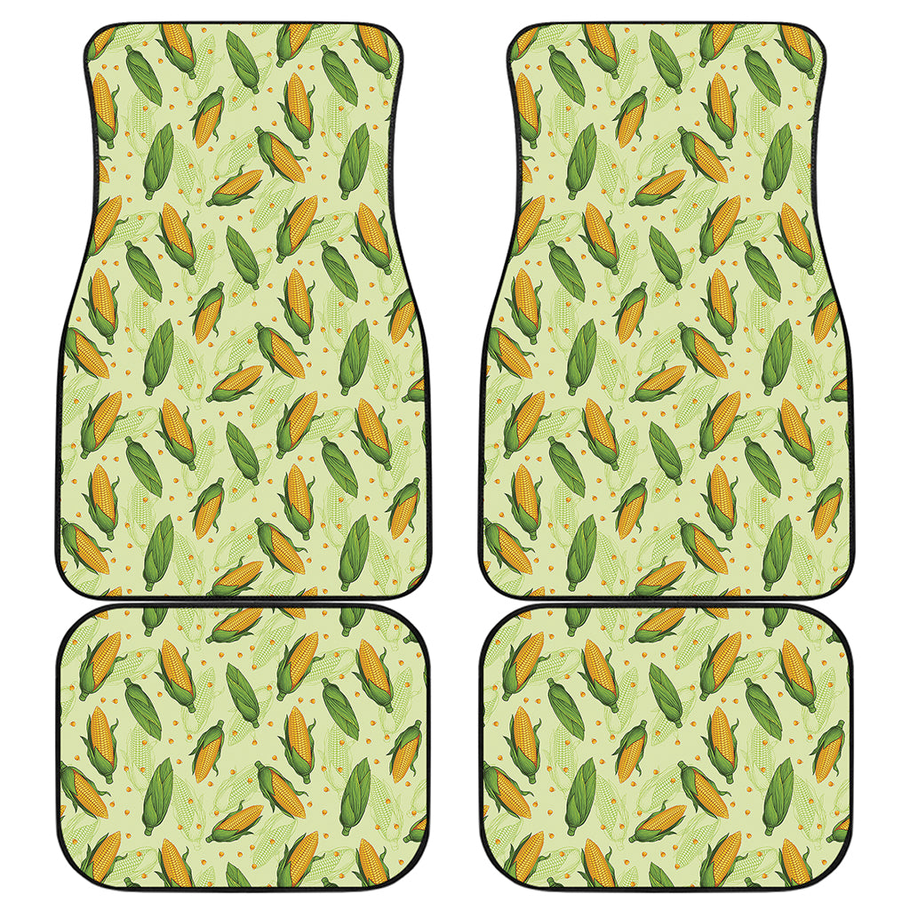 Corncob Pattern Print Front and Back Car Floor Mats