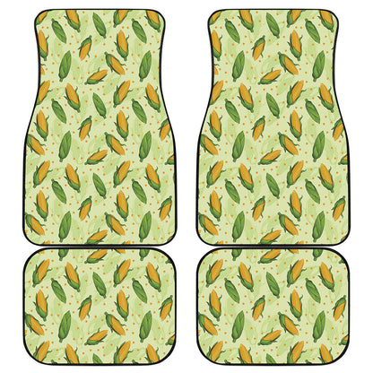 Corncob Pattern Print Front and Back Car Floor Mats
