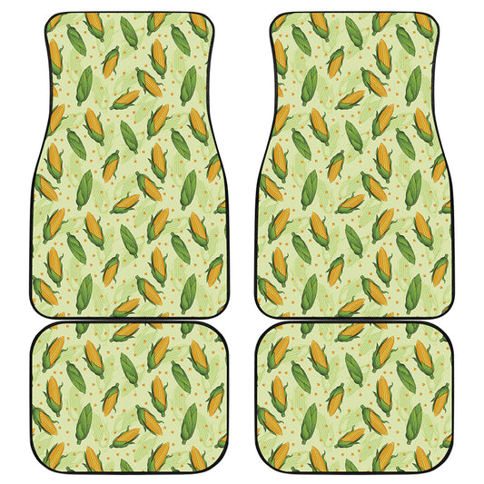 Corncob Pattern Print Front and Back Car Floor Mats