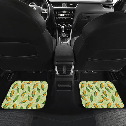 Corncob Pattern Print Front and Back Car Floor Mats