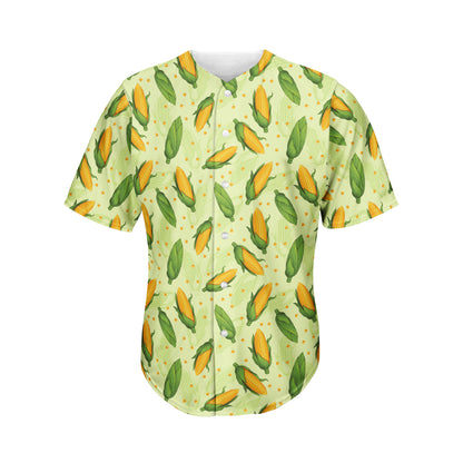 Corncob Pattern Print Men's Baseball Jersey