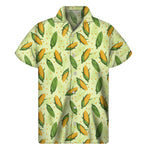 Corncob Pattern Print Men's Short Sleeve Shirt