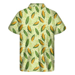 Corncob Pattern Print Men's Short Sleeve Shirt