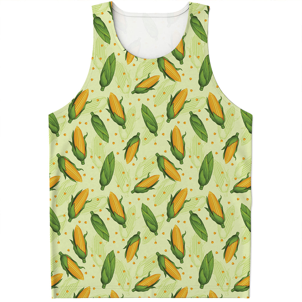 Corncob Pattern Print Men's Tank Top