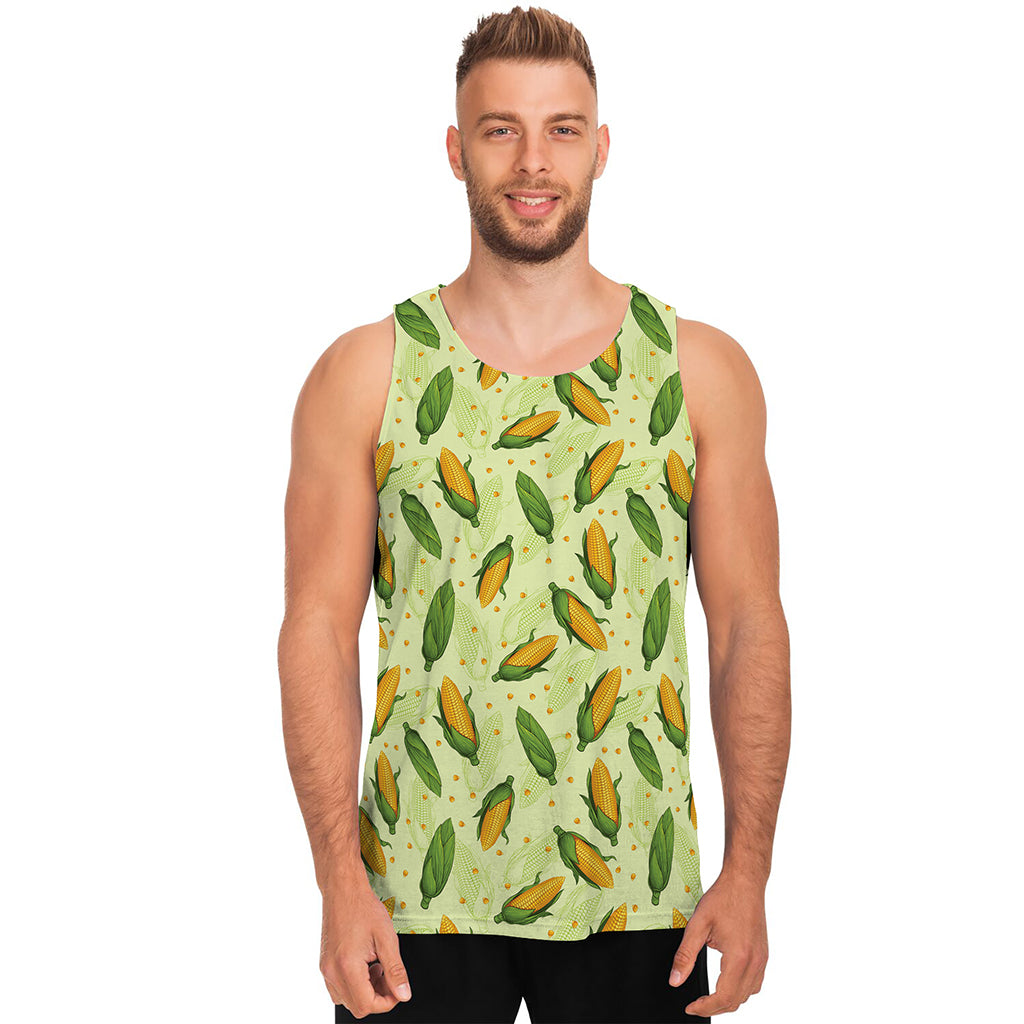Corncob Pattern Print Men's Tank Top