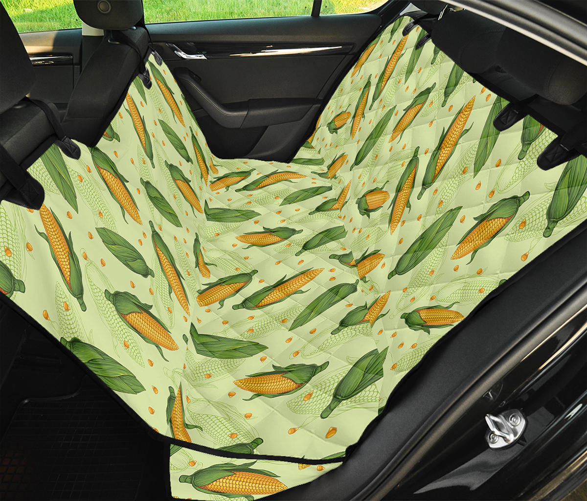 Corncob Pattern Print Pet Car Back Seat Cover