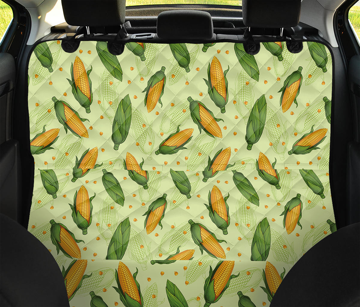Corncob Pattern Print Pet Car Back Seat Cover