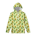 Corncob Pattern Print Pullover Hoodie