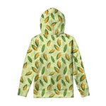 Corncob Pattern Print Pullover Hoodie